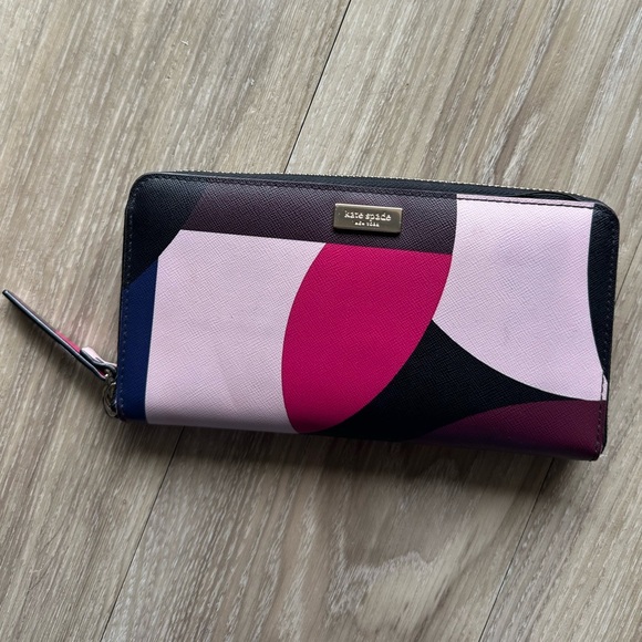 Kate Spade Burgundy Handbag and Multicolor Wallet Set - Picture 6 of 9